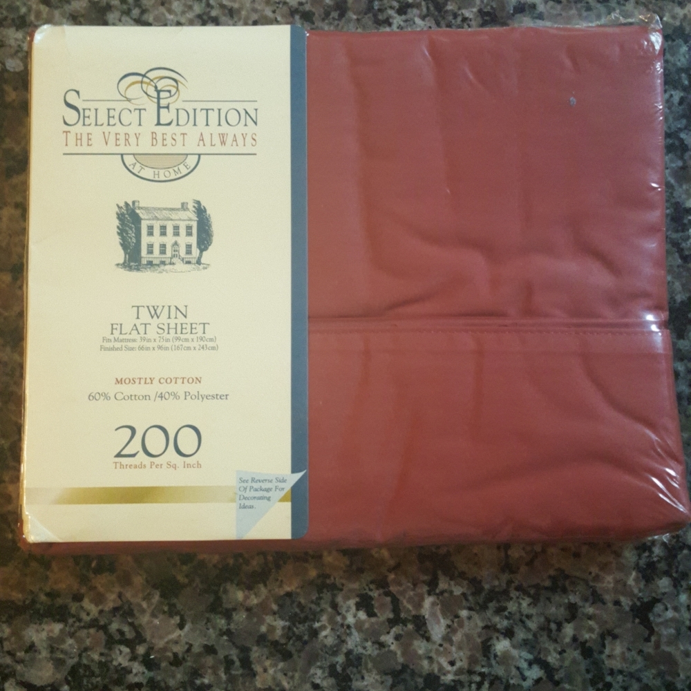 Select edition twin flat sheet paprika 200 thread